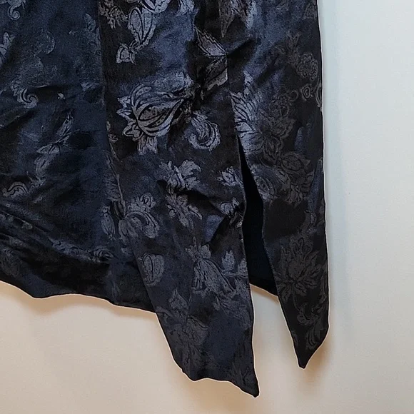 NWT Rag & Bone Retro Floral fara velvet black Halter Slit dress Size 6 - Picture 12 of 16